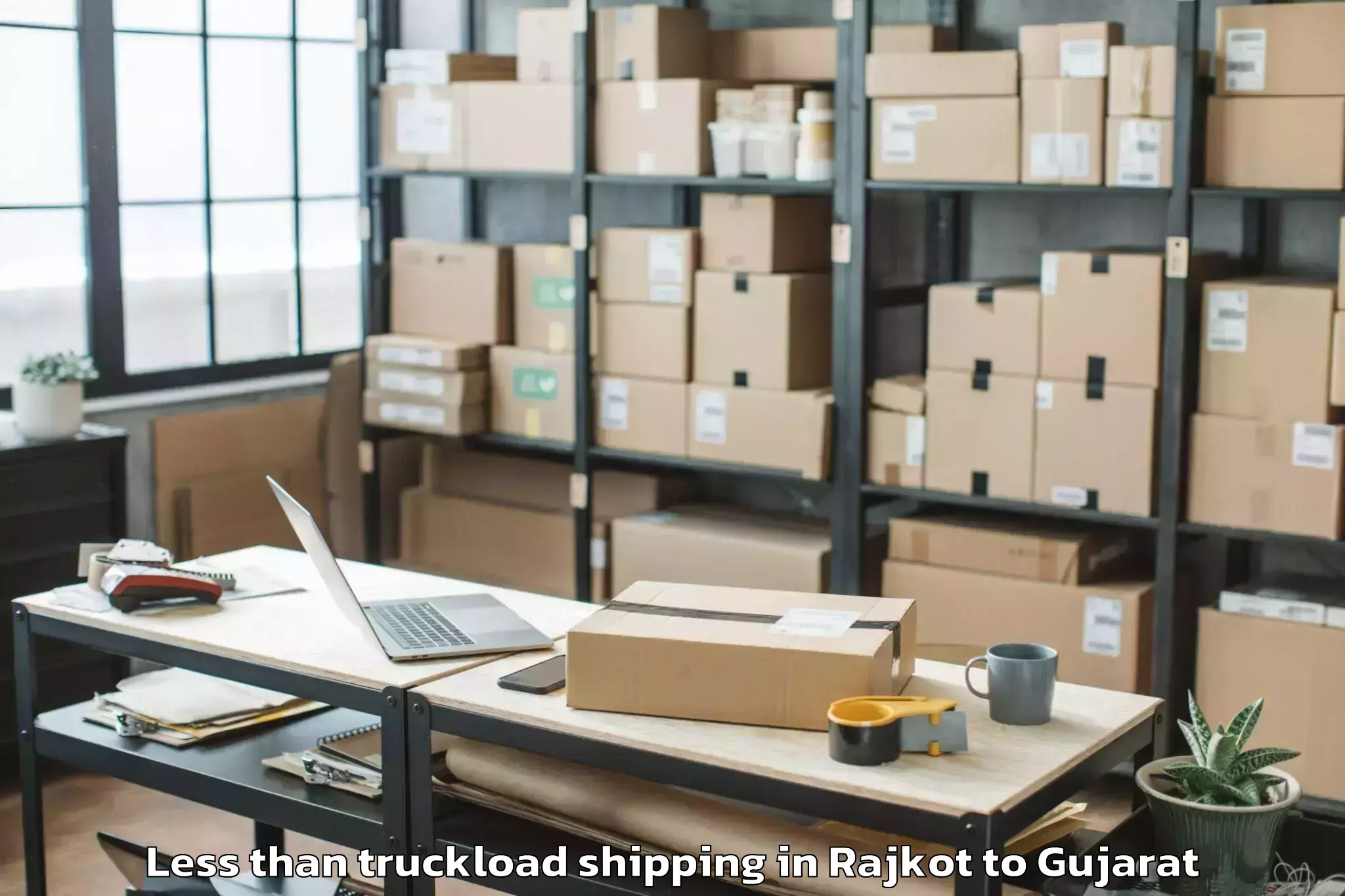 Top Rajkot to Jamkandorna Less Than Truckload Shipping Available